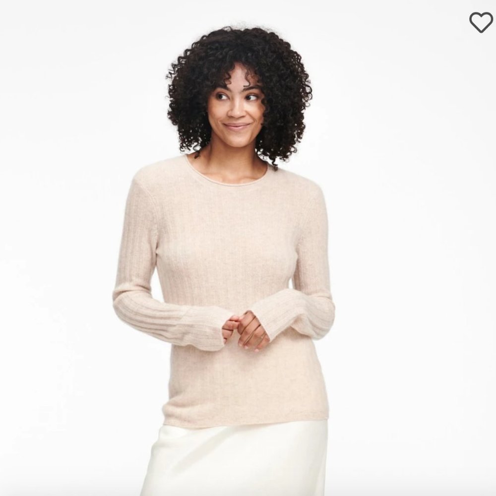 NWT Naadam Cashmere Oatmeal Beige Sweater x-small